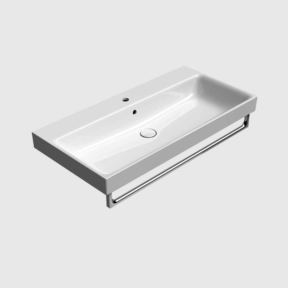 GSI Nubes X 100 x 50 Single Wall Mounted Basin ( Gloss White )