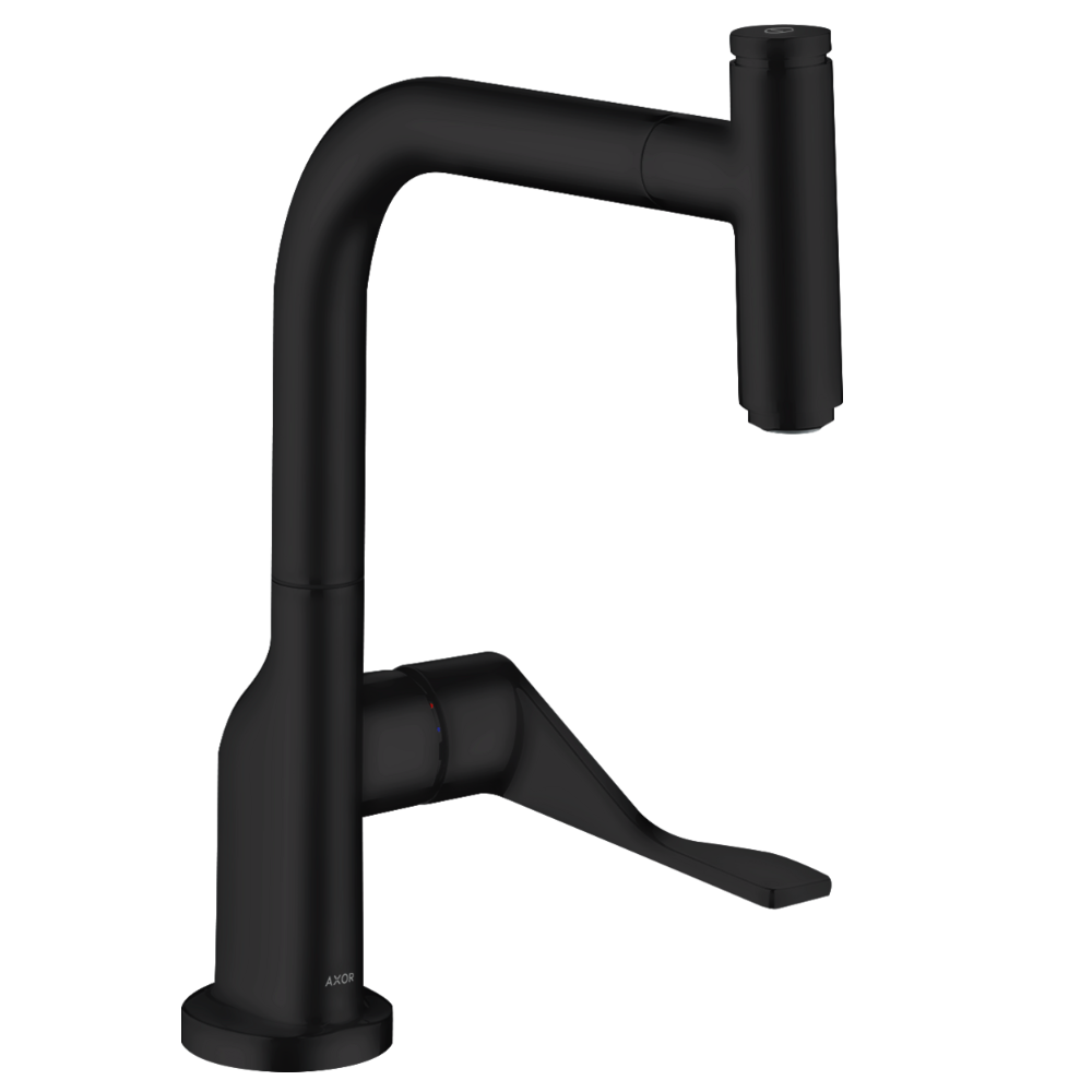 AXOR Citterio Single lever kitchen mixer Select 230 with pull-out spout black
