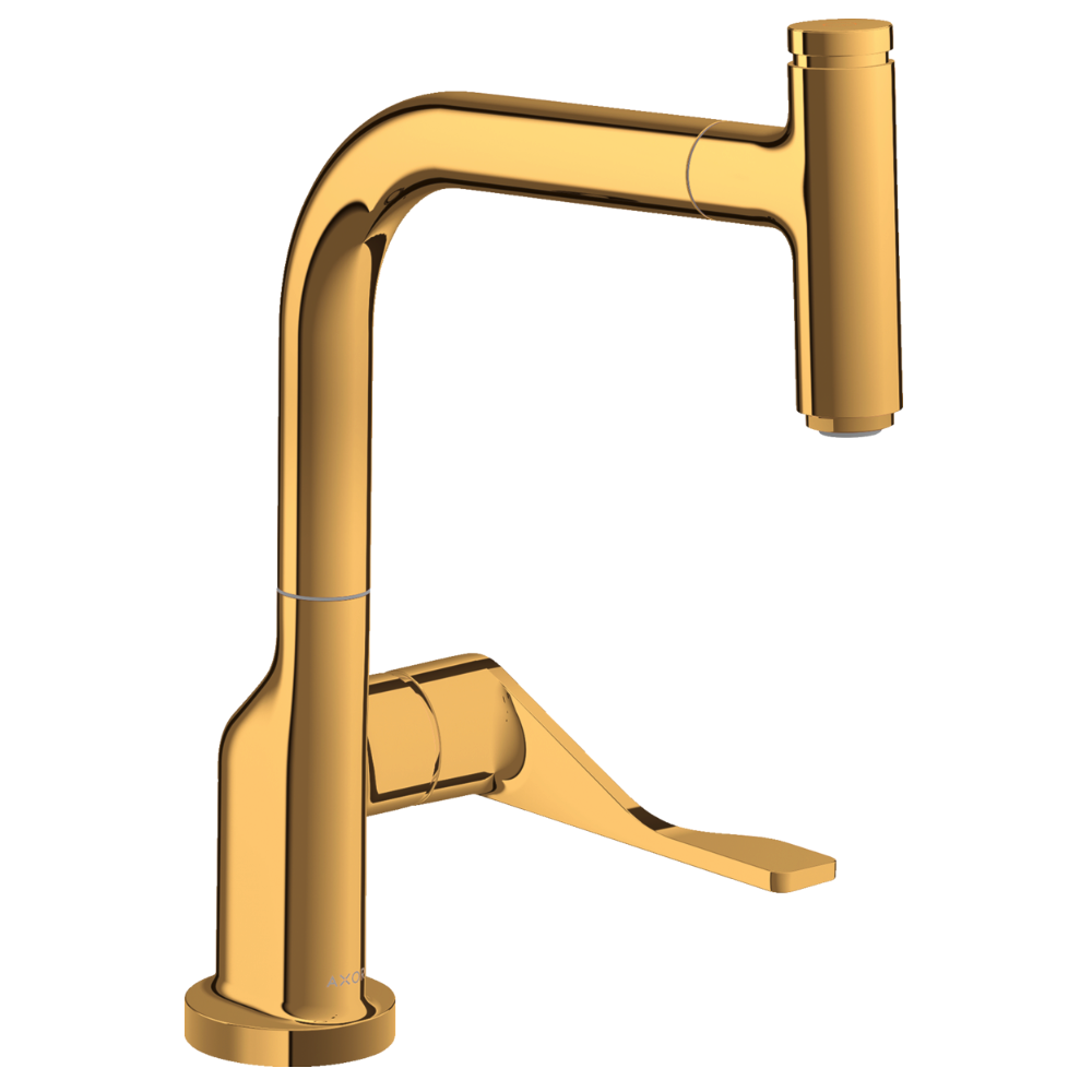 AXOR Citterio Single lever kitchen mixer Select 230 with pull-out spout gold