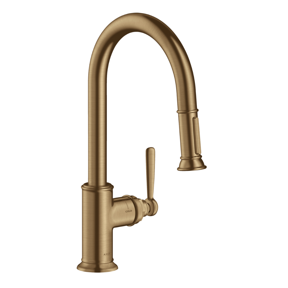 AXOR Montreux Single lever kitchen mixer 180 with pull-out spray