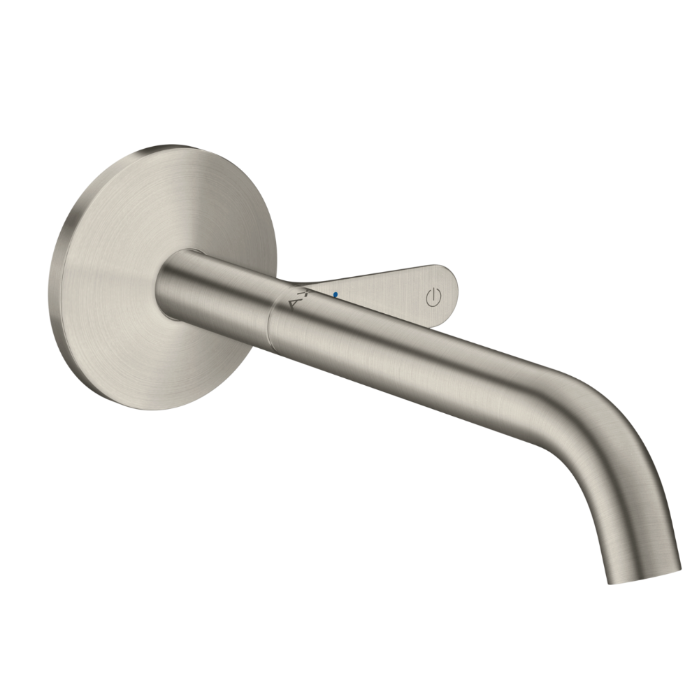 AXOR ONE Basin mixer for concealed installation wall-mounted Select with spout 220 mm stainless