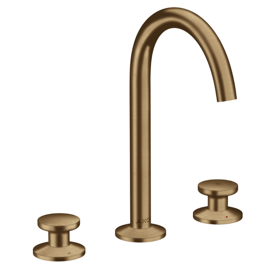 Bronze faucet set on a white background