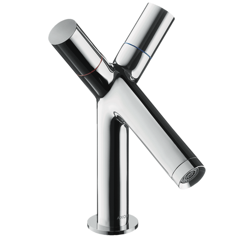 AXOR Starck 2-handle basin mixer 80 with pop-up waste