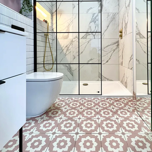 Ca'Pietra Floris Porcelain Tile 20 x 20cm  rose