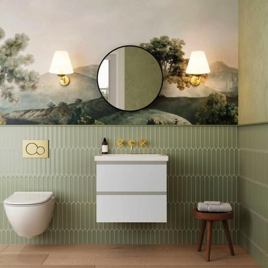 Catalano Alvea Wall-Hung Vanity Unit & Basin Gloss White 600