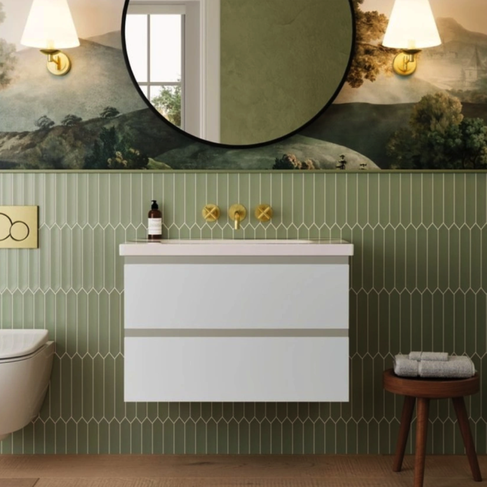 Catalano Alvea Wall-Hung Vanity Unit & Basin Gloss White 800