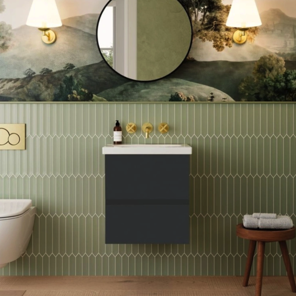 Catalano Alvea Wall-Hung Vanity Unit & Basin Matt Graphite 500