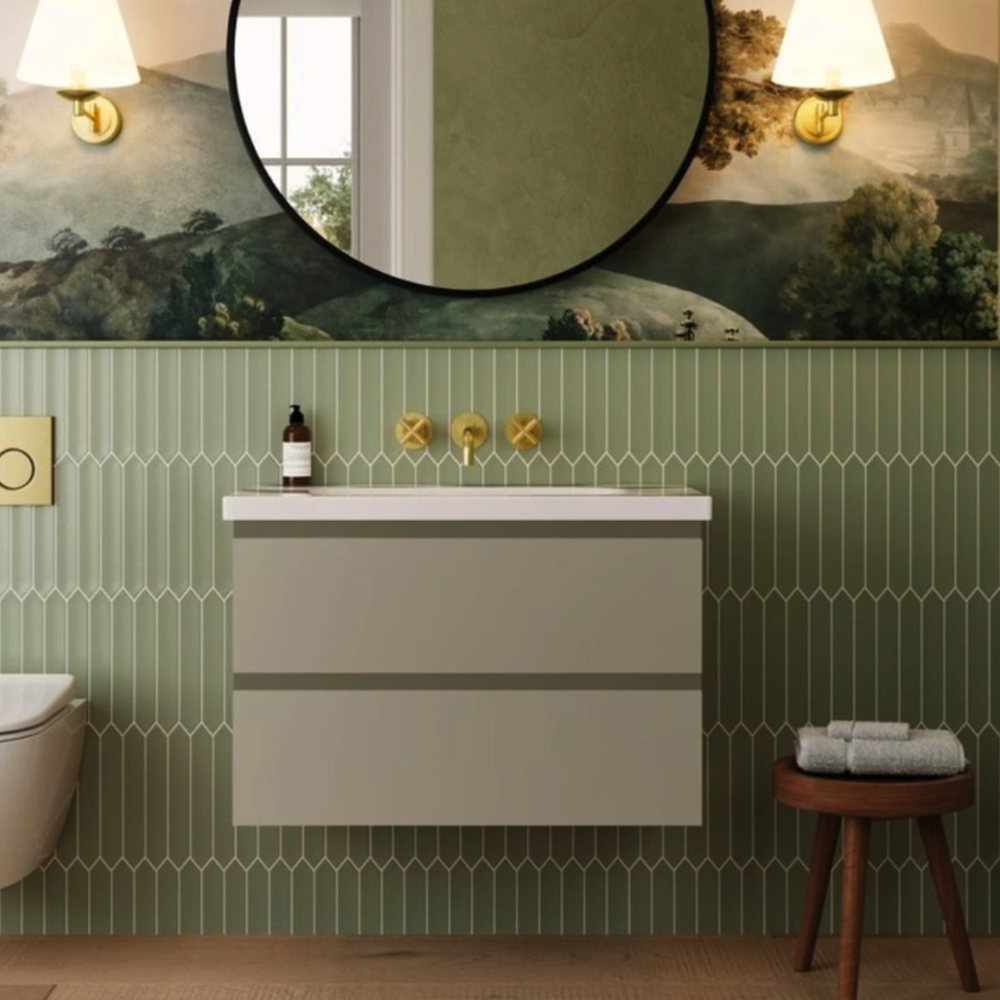 Catalano Alvea Wall-Hung Vanity Unit & Basin Matt Stone 800