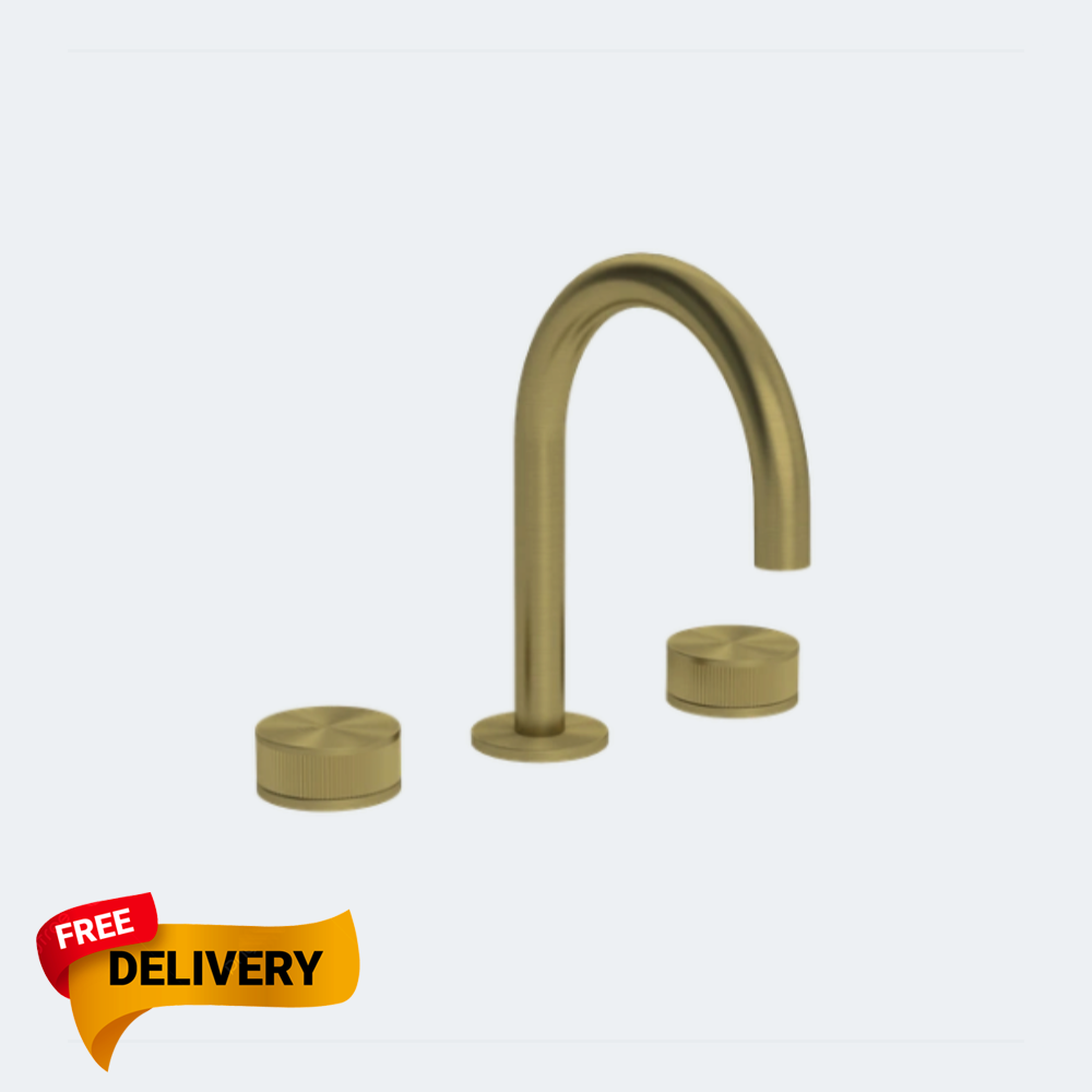 Coalbook Decca 3TH Deck Mounted Basin Mixer Round Fixed Spout DC1006 ( 4 Colours Available )