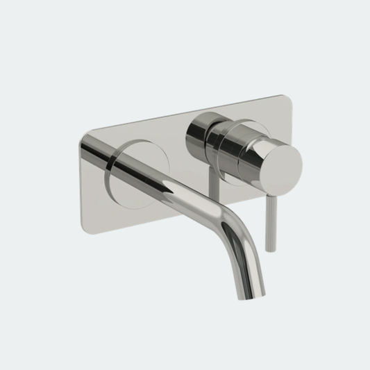 Coalbook Domo 2TH Wall Mounted Basin Mixer with Plate DC1009 chrome