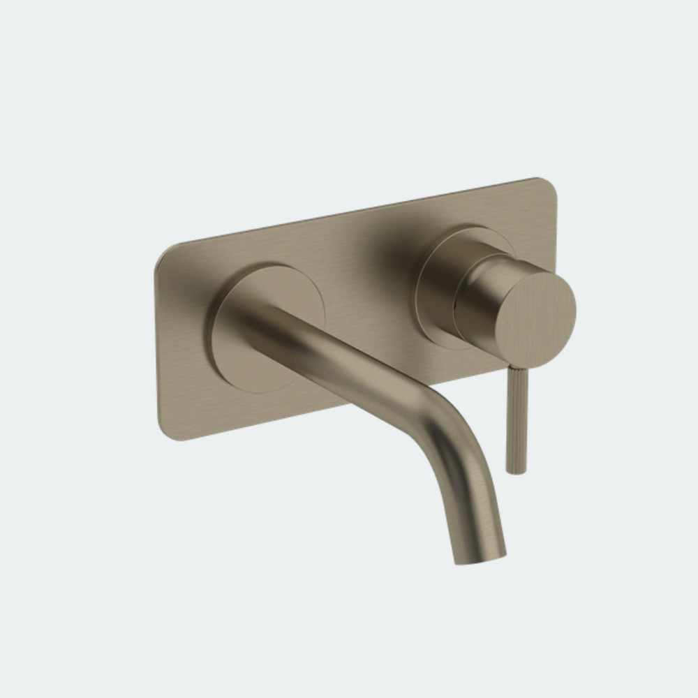 Coalbook Domo 2TH Wall Mounted Basin Mixer with Plate DC1009 nickel