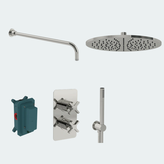 Coalbrook Bank Shower Pack One SP1BA complete thermostatic shower bundle with rainhead and handset chrome