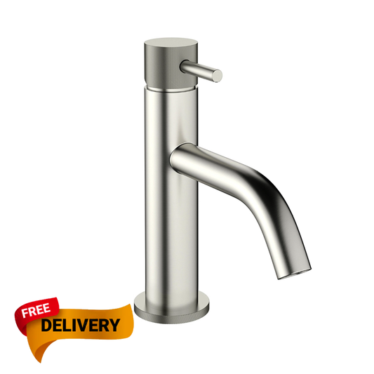 Crosswater MPRO Basin Mixer Tap with Knurled Detailing stainless