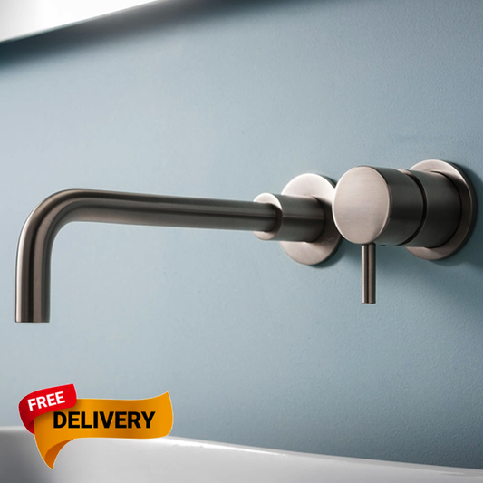 Crosswater MPRO Wall Mounted Basin Mixer Tap steel