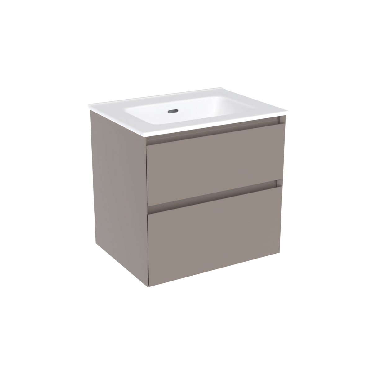 Coalbrook Decimal 600mm Vanity Unit DV9060 Brazed Brown, Port ceramic basin