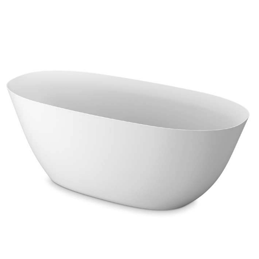 EmporioBagno Senso Matt White Surface Freestanding Bath 1600 x 700mm 2