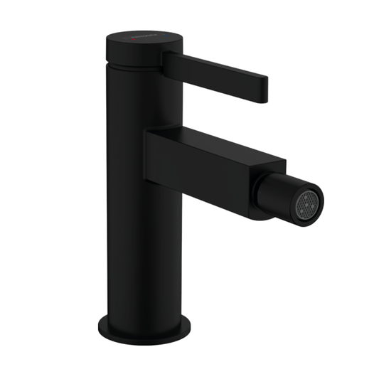 Hansgrohe Finoris Single lever bidet mixer with push-open waste set black