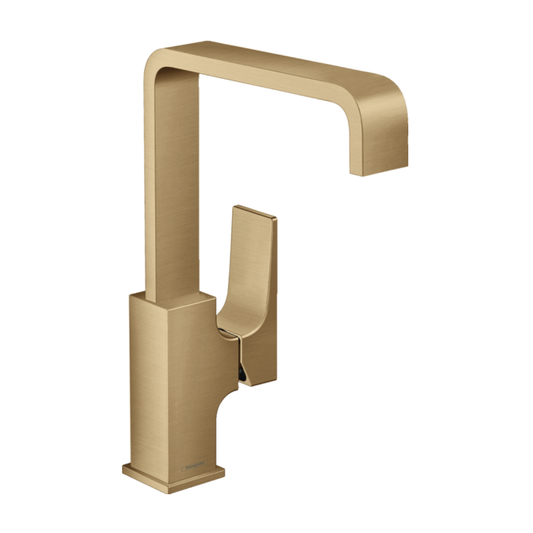 Hansgrohe Metropol Single lever basin mixer 230 with lever handle and push-open waste bronze