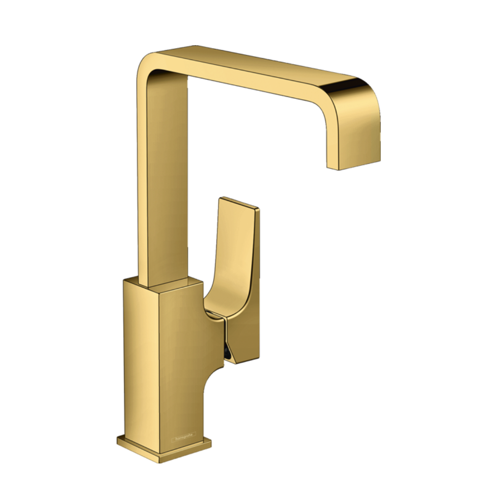 Hansgrohe Metropol Single lever basin mixer 230 with lever handle and push-open waste gold