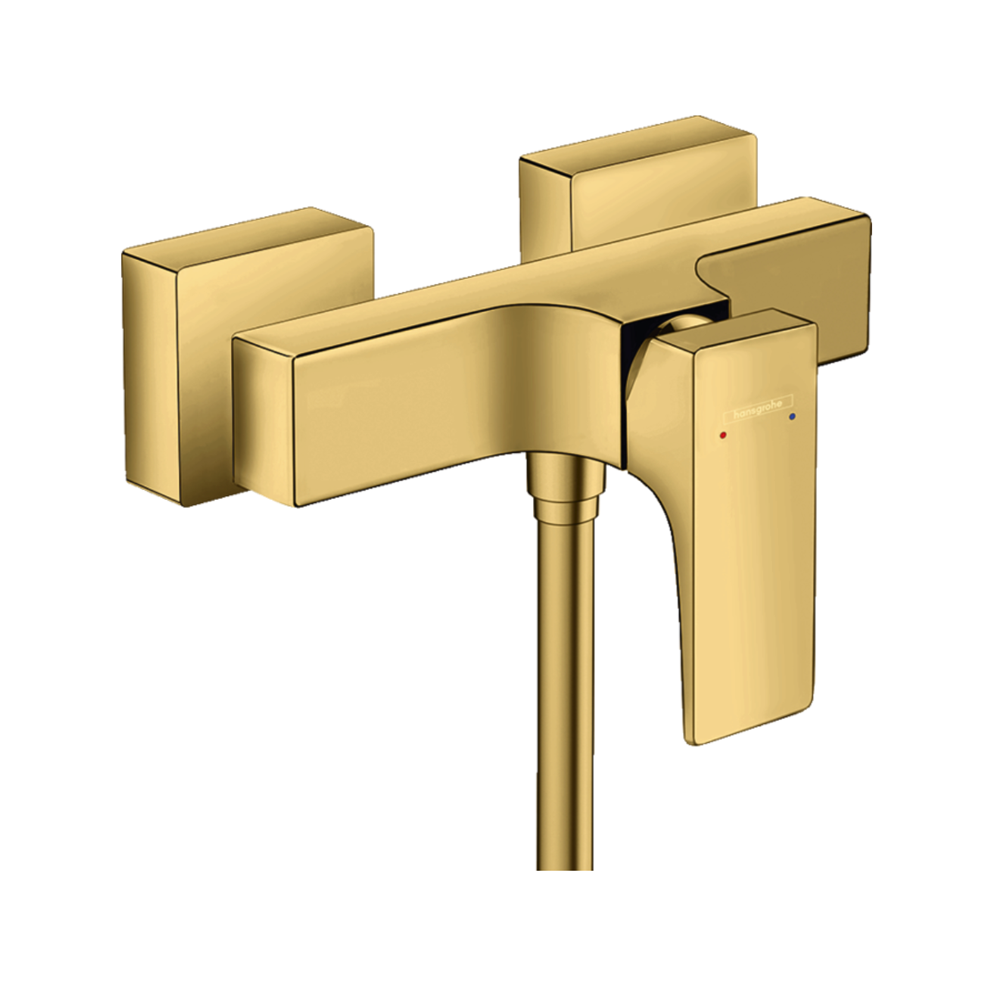 Hansgrohe Metropol Single lever manual shower mixer for exposed installation with lever handle gold