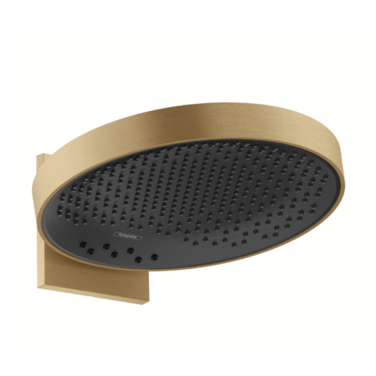 Hansgrohe Rainfinity Overhead shower 360 3jet with wall connector bronze