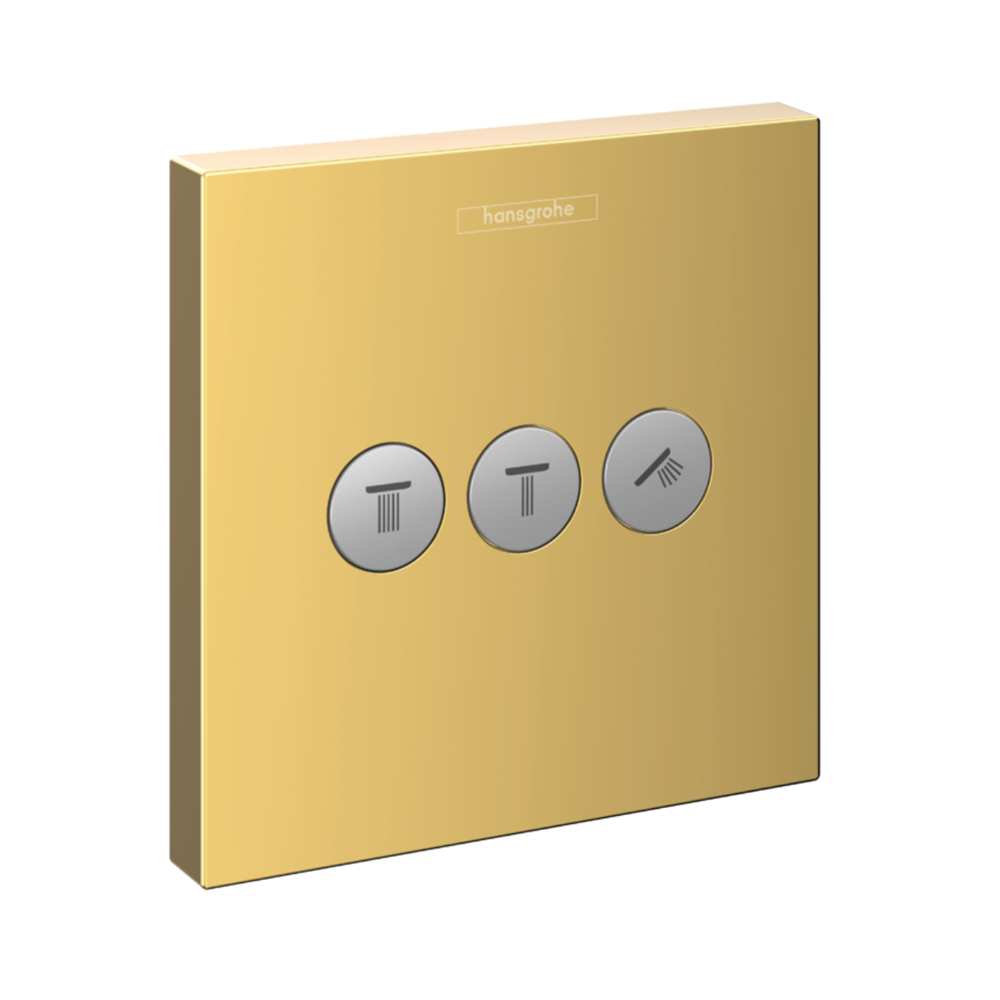 Hansgrohe ShowerSelect Valve for concealed installation for 3 outlets gold