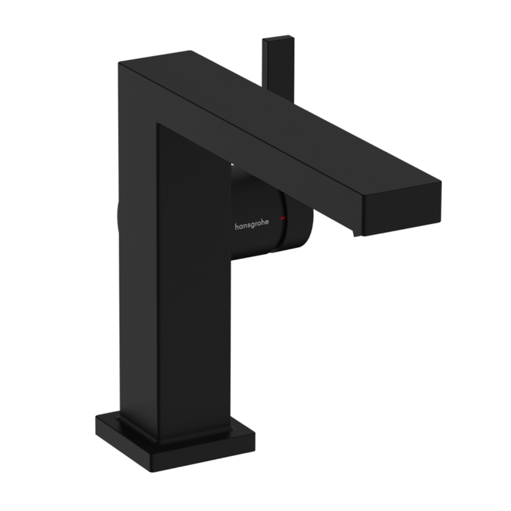 Hansgrohe Tecturis E Single lever basin mixer 110 Fine CoolStart with push-open waste set black