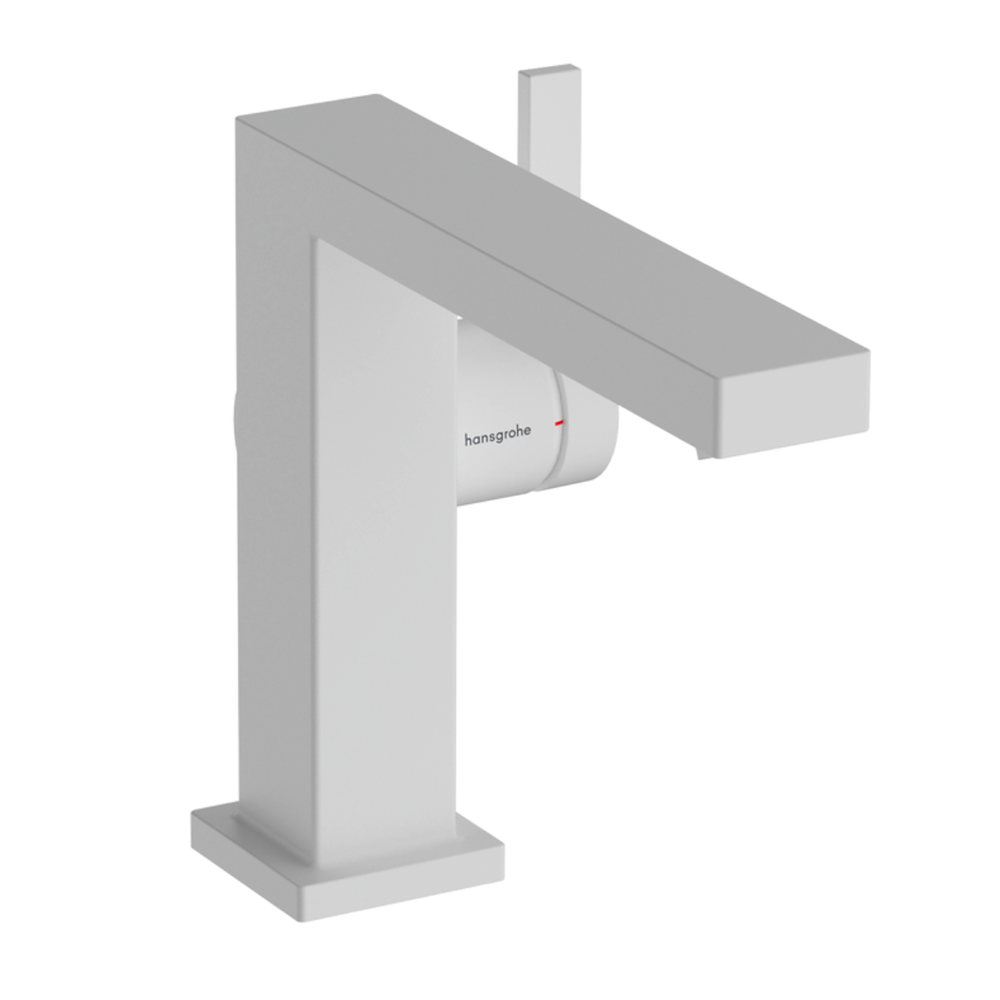 Hansgrohe Tecturis E Single lever basin mixer 110 Fine CoolStart with push-open waste set white