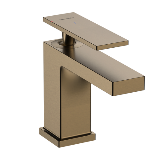 Hansgrohe Tecturis E Single lever basin mixer 80 CoolStart with pop-up waste set bronze