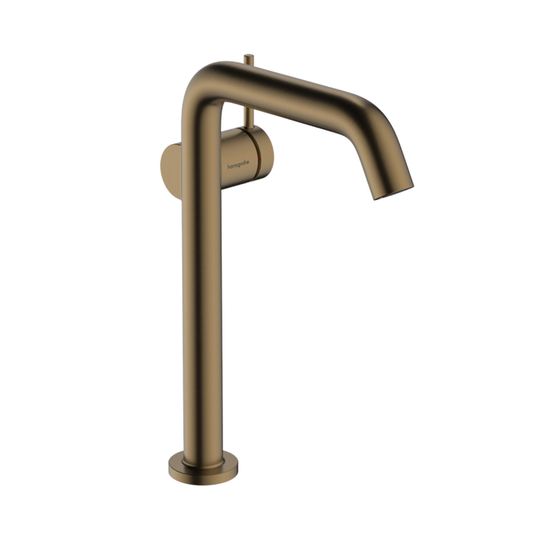 Hansgrohe Tecturis S Single lever basin mixer 240 Fine CoolStart for washbowls with push-open waste set BRONZE