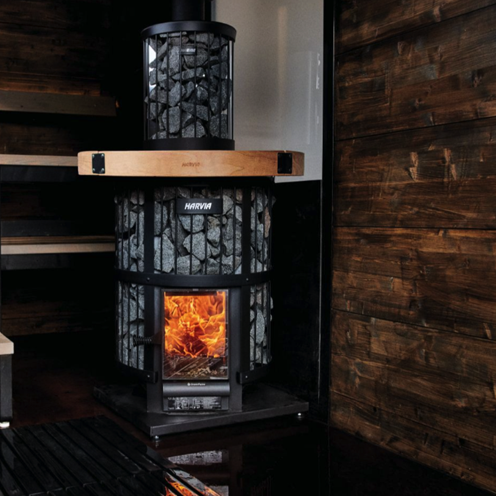Harvia Legend 240 GreenFlame Wood burning heater ( Black ) WKLE20GM