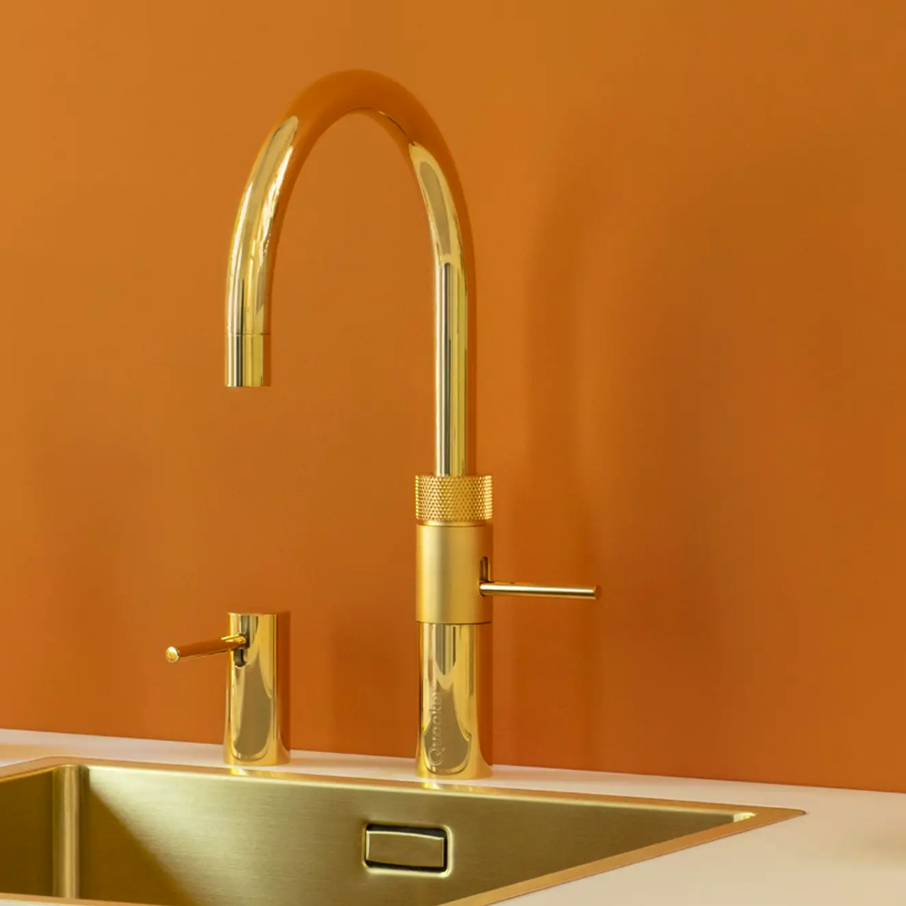 Quooke Fusion Round Boiling hot and Cold Tap gold