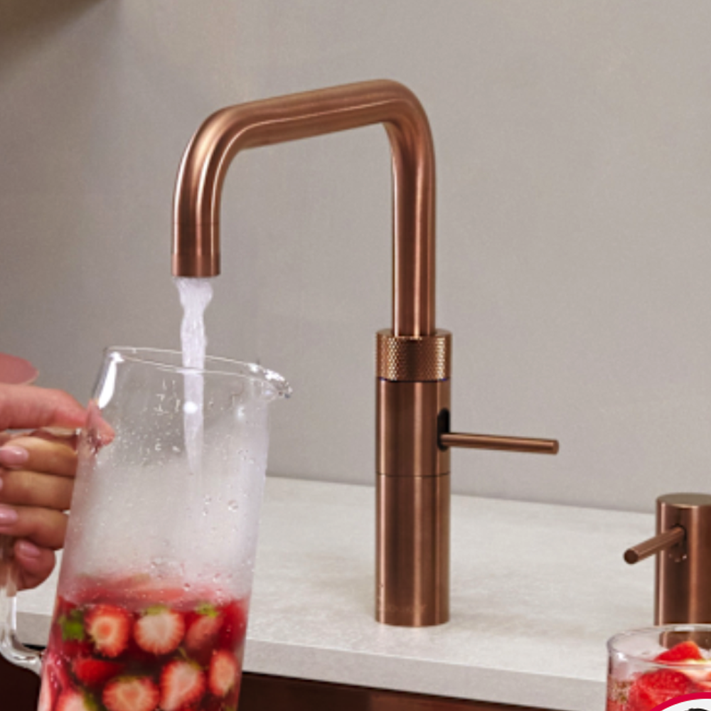 Quooker Fusion Square Boiling hot and Cold Tap rose copper