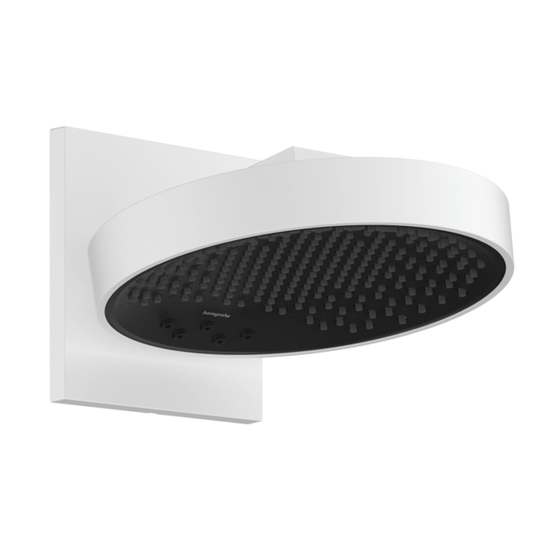 Rainfinity Overhead shower 250 3jet with wall connector white