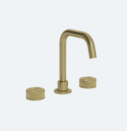 Coalbook Decca 3TH Deck Mounted Basin Mixer Angled Swivel Spout DC1015