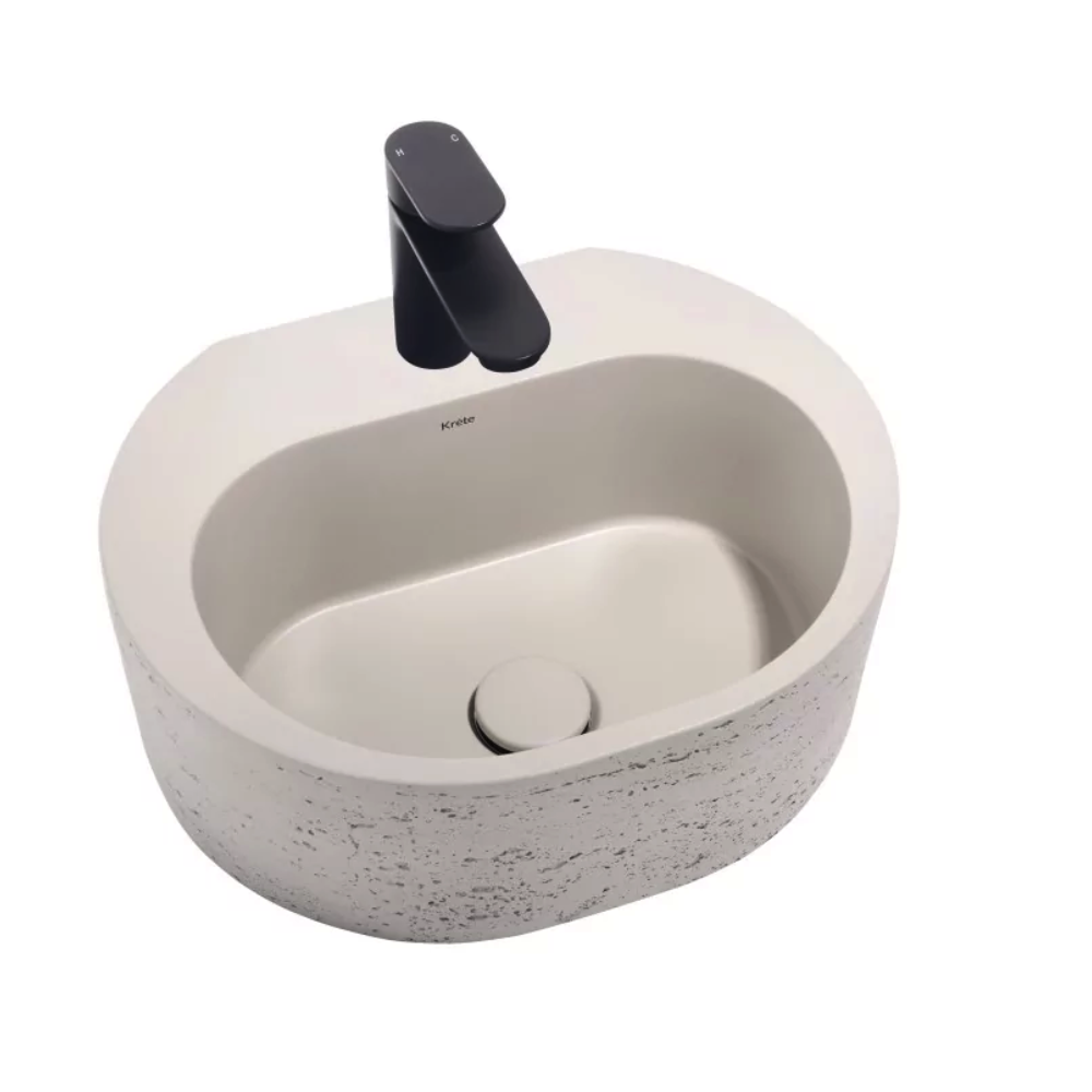 Whitebirk Sink Company Elounda Kréte Bathroom Basin Sink light grey