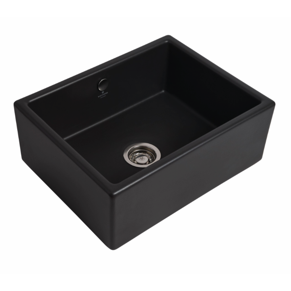 Whitebirk Sink Company Mellor Farmhouse Sink 595x465x230mm gloss black