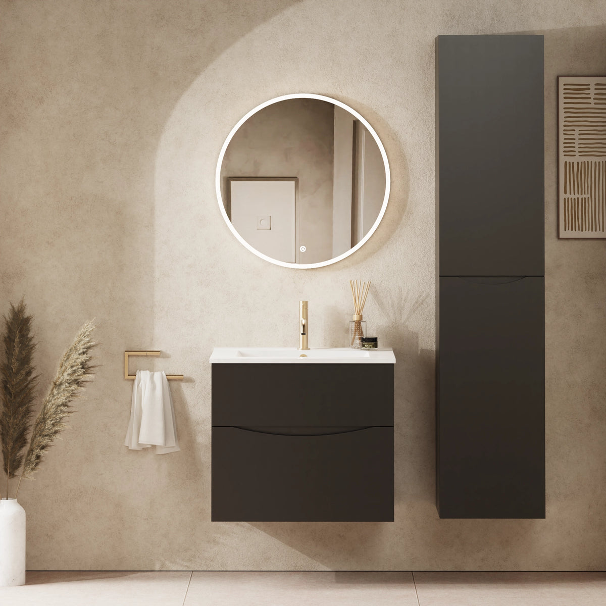 Crosswater Glide II Tower Unit in Matt Black