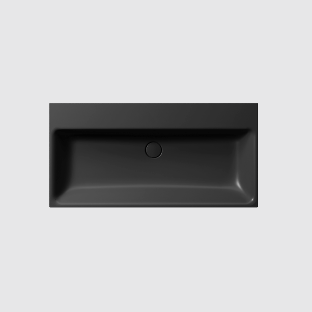GSI Nubes X 100 x 50 Single Wall Mounted Basin ( Matt Black )