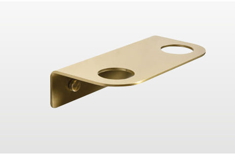 Origins Living Bottle Holder 2-Hole in Brushed Brass