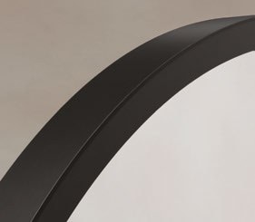 Origins Living Delphine Oval Mirror in Matt Black