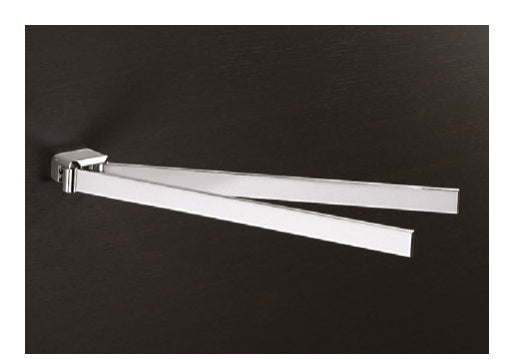 Origins Living Lounge Double Swing Towel Rail in Chrome
