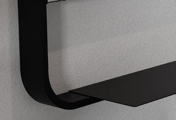 Origins Living Ludgate Mirror with Shelf in Matt Black