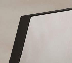 Origins Living Oslo Irregular Hexagon Mirror in Matt Black