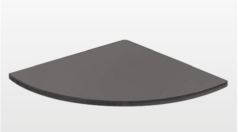 Origins Living Pier Corner Glass Shelf in Matt Black