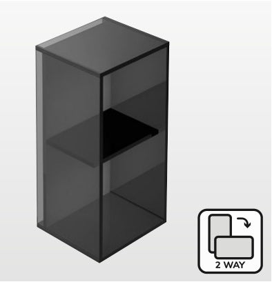 Origins Living Pier Glass 2 Box Shelf Rectangular in Matt Black