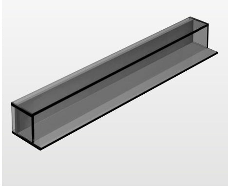Origins Living Pier Glass Box Shelf in Matt Black