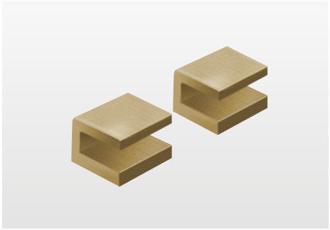 Origins Living Pier Shelf Brackets x2 in Brushed Brass
