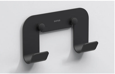 Origins Living Quick Double Hook in Matt Black