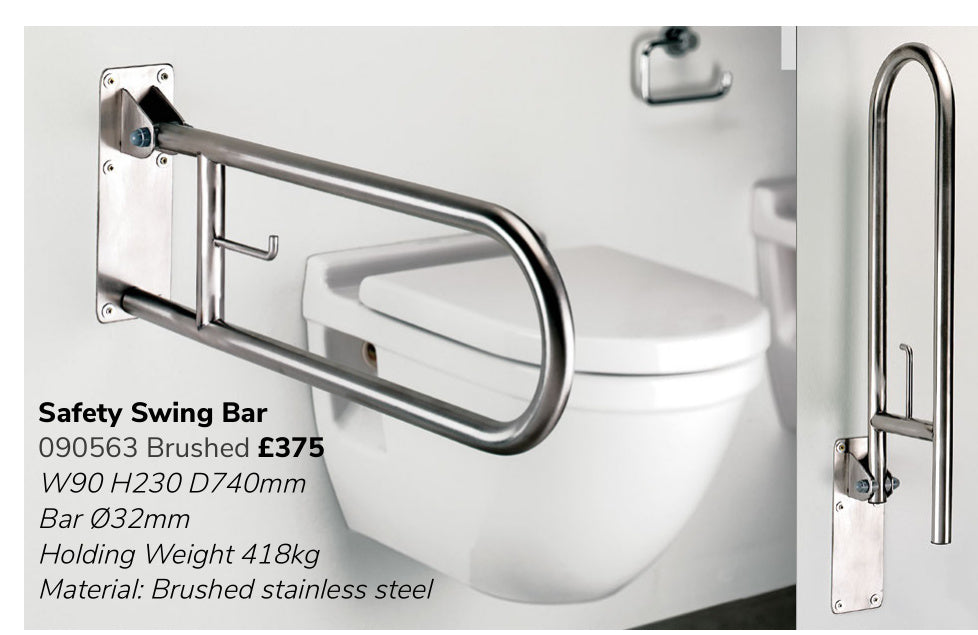 Origins Living Safety Swing Bar in Brushed Stainless Steel